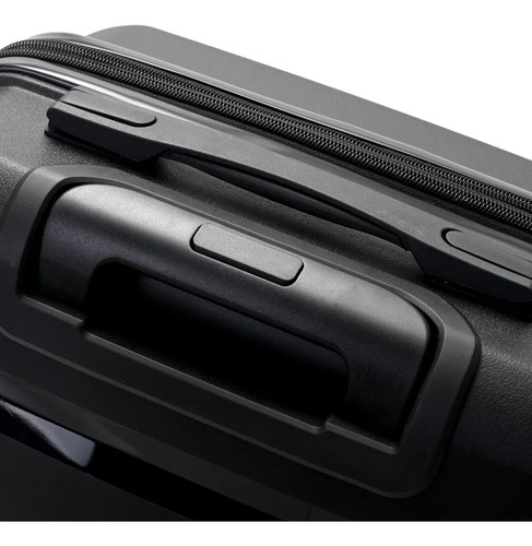 Set Valija Skora 20 Pulgadas Rígida Color Negra Con Beauty Case 14 Pulgadas Polipropileno Ruedas 360 Candado Tsa Asa Telescopica Fuelle Interno Liviana Elástica Combo Viaje Cabina Aerolinea