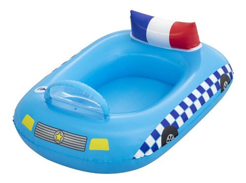 Flotador Inflable Auto Policia Infantil Bestway Con Sonido 