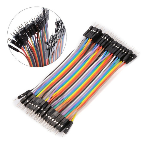 40 Cables Jumpers Dupont H-h H-m M-m 10cm Arduino Raspberry