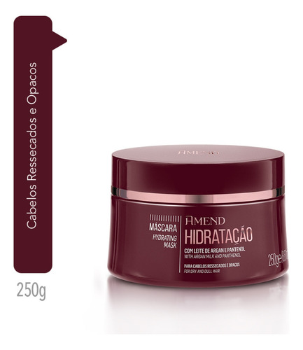 Kit Mascara Amend Hidratação 250g E Pente Beauty Secret