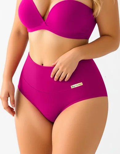Kit Com 6 Calcinha Plus Size Cós Alto G1 E G2 Confortável