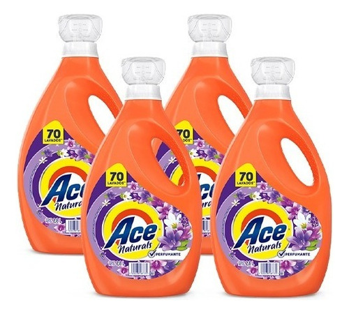 Ace Detergente Liquido Naturals  X 4 Botellas