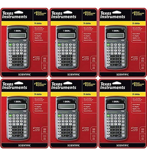 Calculadora Científica Ti-30xa, Lcd De 10 Dígitos, 6 Ea En T