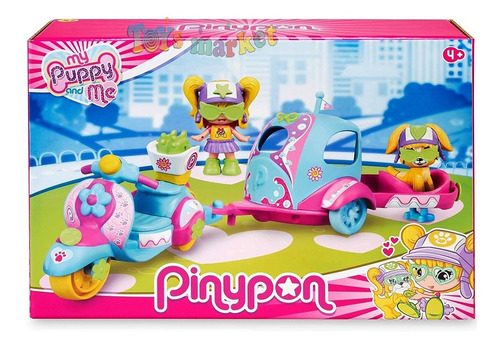 Muñeca Pinypon Moto Con Carrito Transporta Tu Mascota