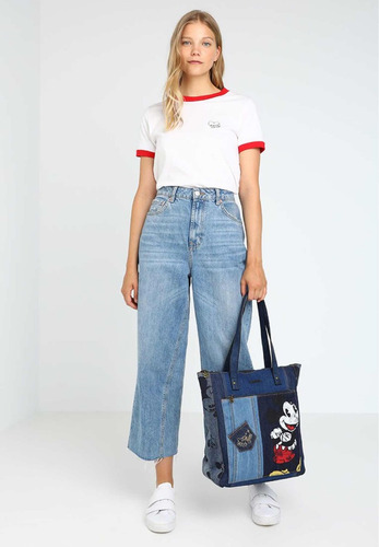 & Cartera Desigual Nueva Mickey Jeans Con Envío
