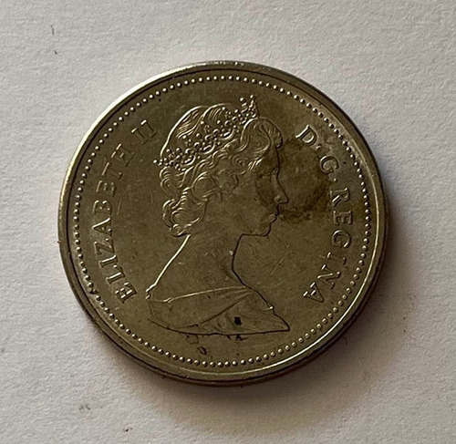 Antigua Moneda - 5 Cents Canadá-  Año 1987