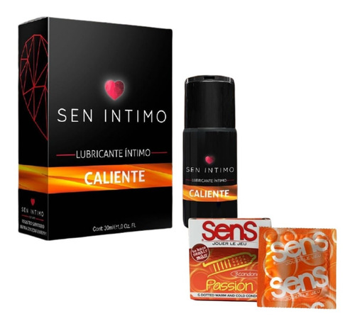 Combo De Lubricante Intimo Caliente De 30ml + Condones X3 