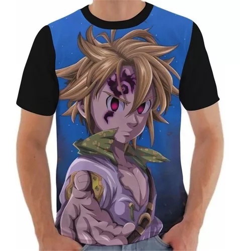 kit Personalizado Anime Sete Pecados Capitais + camiseta