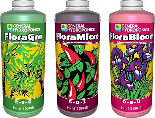 General Hydroponics Flora Trío Kit De Tres Pz 946 Ml