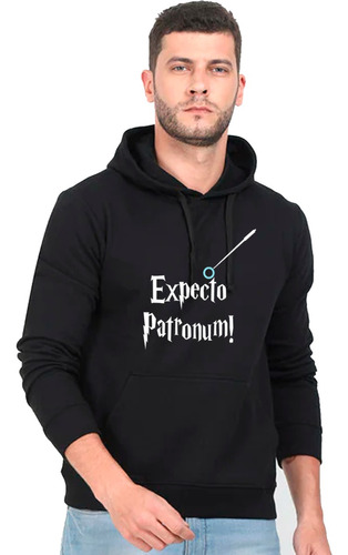 Poleron Canguro Unisex Hp Expectro Patronum Varita Mágica 