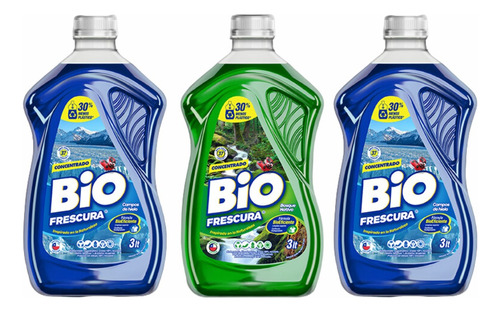 Detergente Bio Frescura Concentrado 3 Litros X3 Envío Gratis