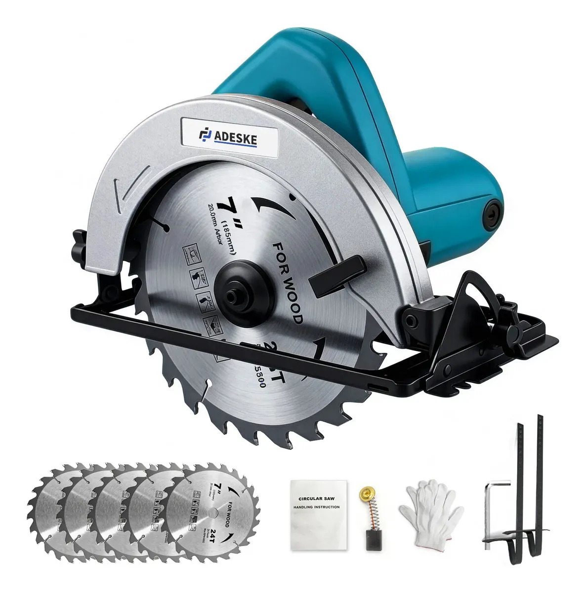 Herramienta eléctrica para cortar madera con sierra circular Adeske