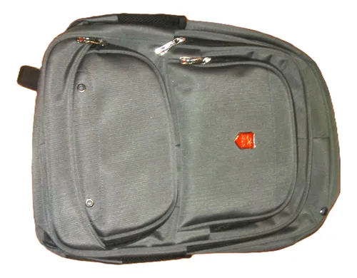 Mochila Porta Notebook C/gris Grafito Reforzada I-run Usb