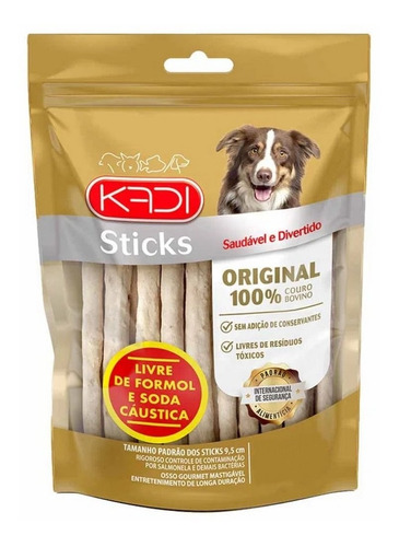 Petisco Para Cães Osso Sticks Sabor Original 150g Kadi