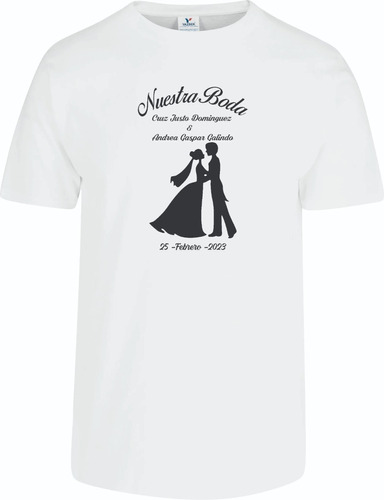 Paquete De12 Playeras Personalizadas Para Boda