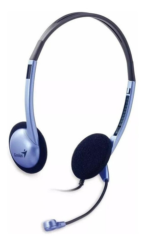 Fone de ouvido on-ear gamer Genius HS-02B azul