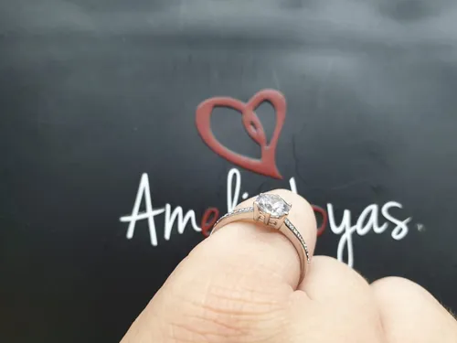 Anillo oro blanco swarovski best sale