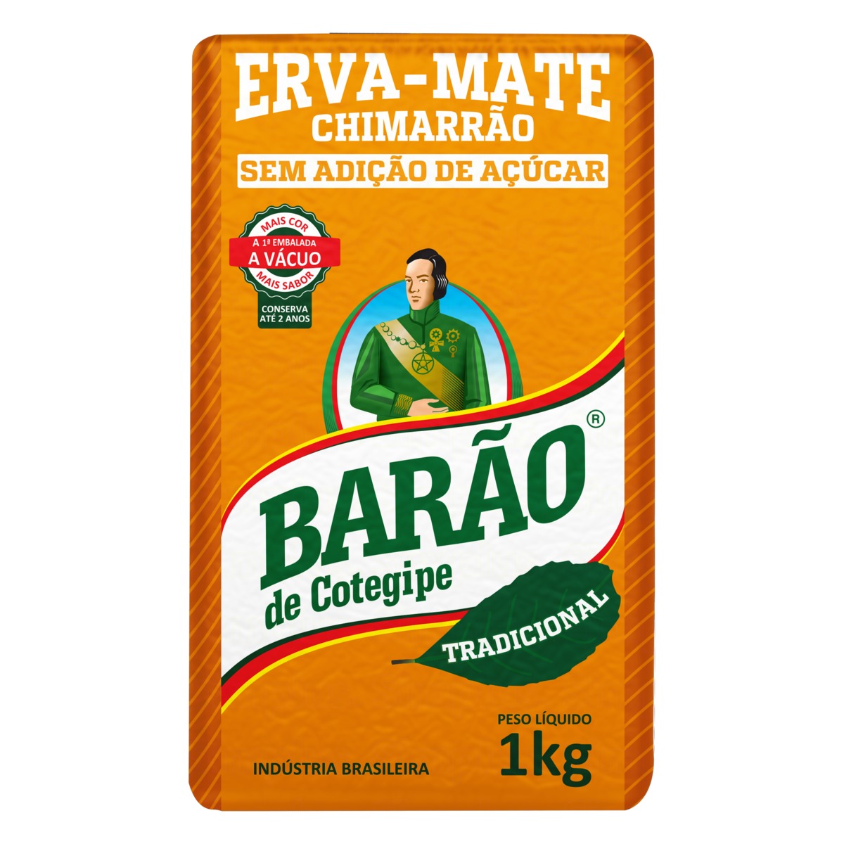 Erva-mate Barão de Cotegipe chimarrão a vácuo tradicional sem glúten 1 kg