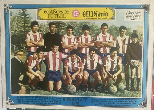 6 Posters Históricos Plantel, 37 X 27, Fútbol El Diario Ez4p