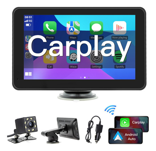 Autoestéreo Portátil Para Coche 7''para Carplay Android Auto