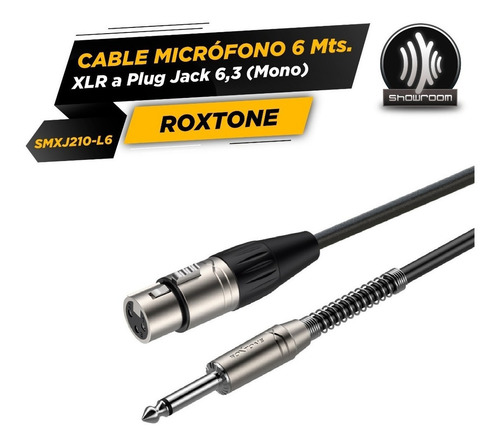 Imagen 4 de 8 de Cable Xlr (cannon) Plug - 6 Metros Roxtone Smxj210l6