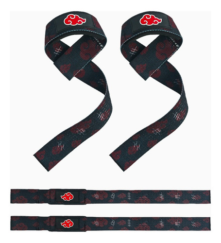 Par De Straps Akatsuki Naruto Nube Anime Gym Crossfit Pesas