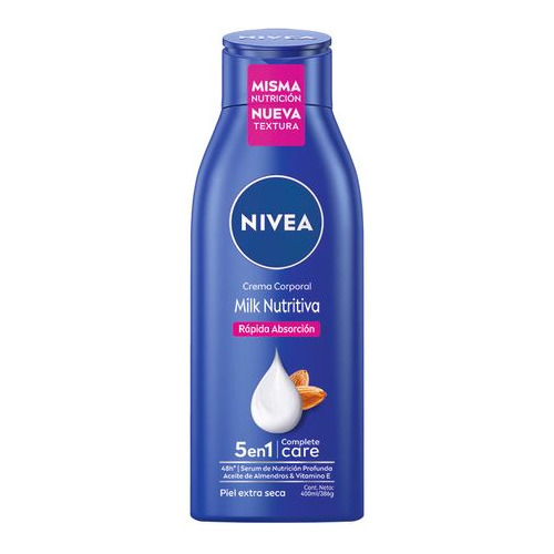 Nivea Crema Corporal Milk Nutritiva 5 En 1 400ml