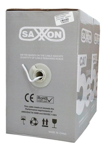 Cable Utp Cca Saxxon Outp5ecca305bc Cat 5e Blanco 305 Mts.