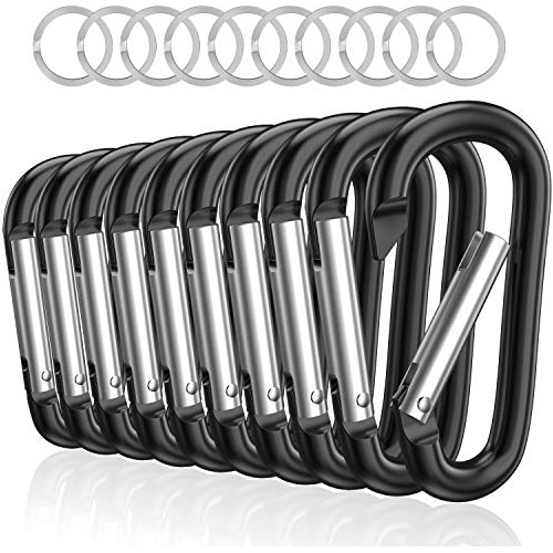 Sprookber Mosquetón De Aluminio De 3 Pulgadas, Anillo En D,