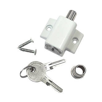 Cerradura Puerta Ventana Corrediza Lk-450 Blanca Kit 5 Unid.