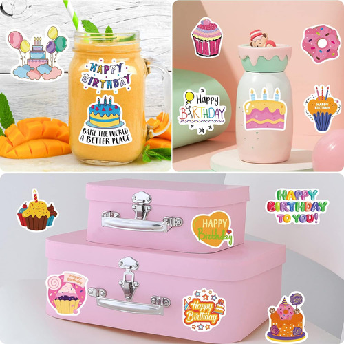 Konsait Pegatizas De Feliz Cumpleaños Para Niños, Calcomanía