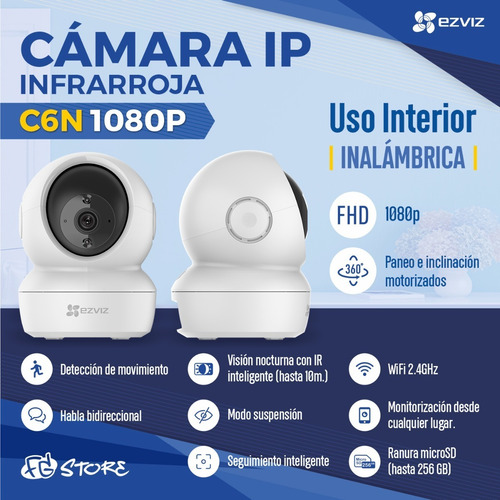 Imagen 3 de 10 de Camara Seguridad Ezviz C6n Ip 1080p Motorizado Wifi Nocturn