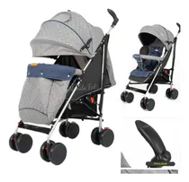 Comprar Coche Baston Reclinable Nimbo Baby Kits Para Niño Y Niña Color Azul Color del chasis Negro