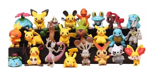 Pokémon Pikachu Charmander Colección 24 Figuras En Bolsa