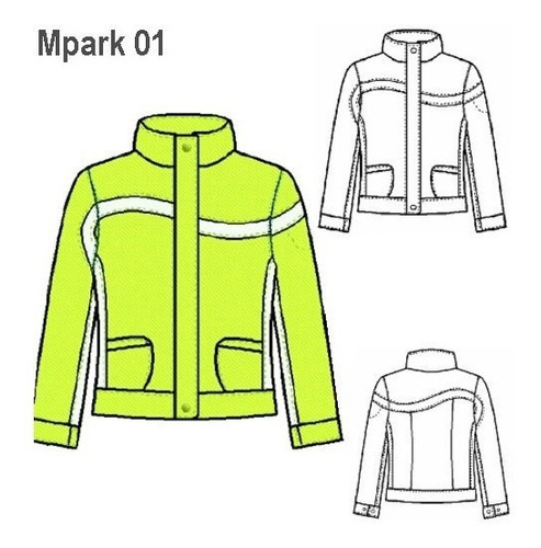 ( Moldes De Ropa)  Park Campera  Mujer 0901