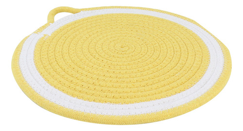 Tapete De Mesa Amarillo De 30 Cm Con Forma De Cuerda De Algo