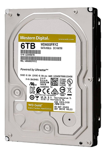 Disco Rígido Western Digital Gold Wd6003fryz 6 Tb