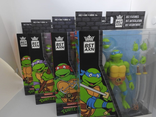 Imagen 6 de 6 de Bst Axn Tmnt Tortugas Ninja Serie Completa (4 Figuras)