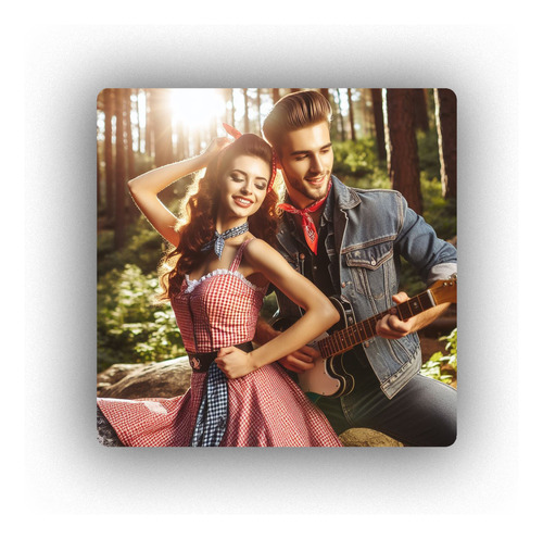 Mousepad Pareja Bailando Rockabilly Retro Antiguo