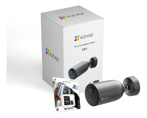 Cámara Seguridad Ezviz Ip Exterior Wifi Batería 2k + 32gb