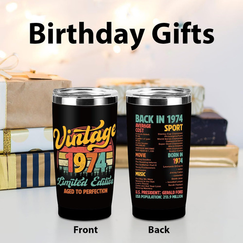 Regalos De Cumpleaños Número 50 Para Hombres Y Amigos, Vaso