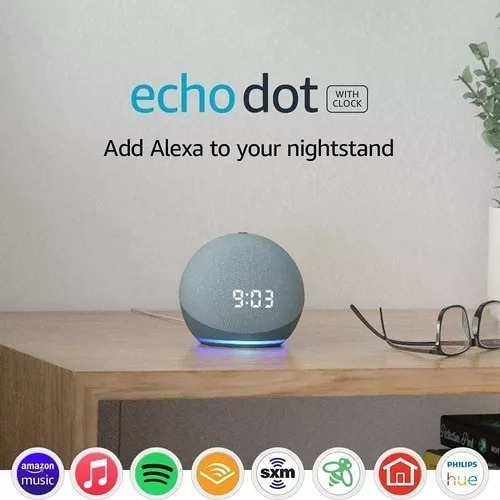 Parlante Inteligente Amazon Echo Dot 4ta G Con Reloj *itech