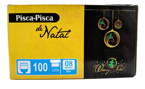 Pisca Pisca Natal 100 Lâmpadas Led Cor Azul 9 Metros