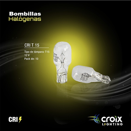 Imagen 3 de 3 de Bombillo 12v 10w Clear Croix T15