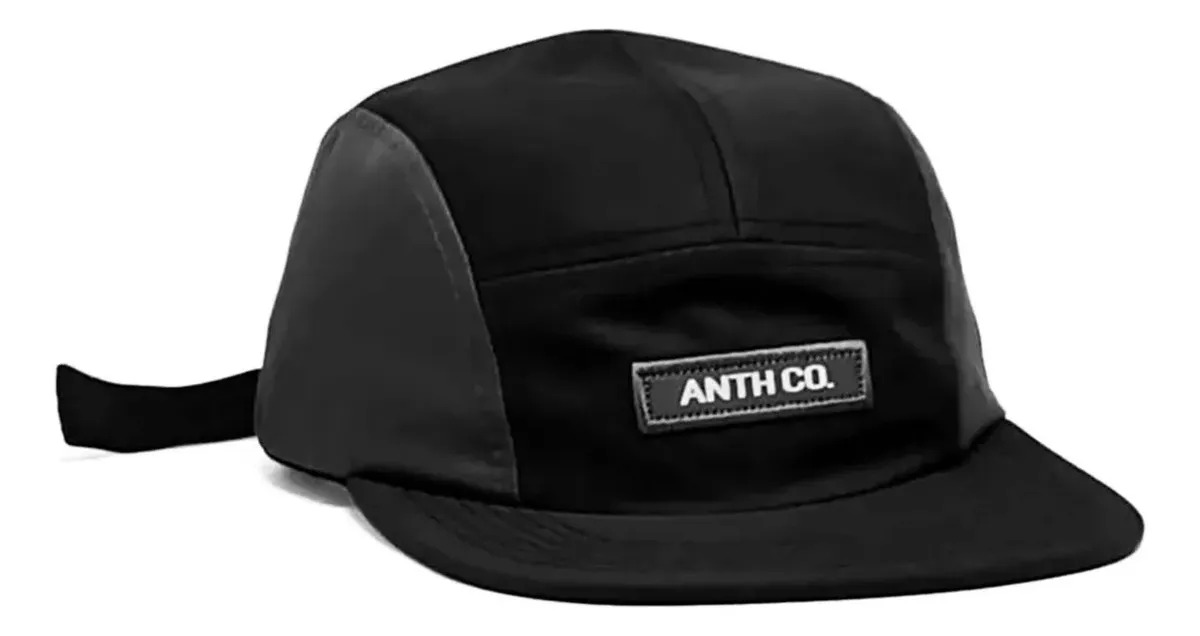 Boné Aba Reta Five Panel Berlim Ajustável Strapback Anth Co Preto/cinza Único