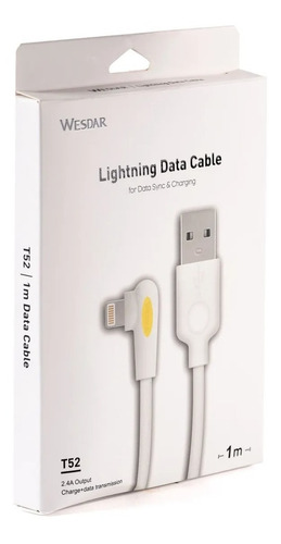 Imagen 2 de 3 de Cable Carga Y Datos Usb Wesdar T52 Cc