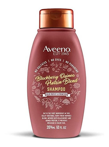 Aveeno Champú De Mezcla De Proteínas De Quinua Mora Sin S.