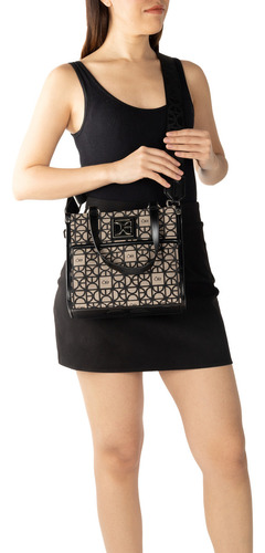 Bolsa Tote Cloe Parul Mediano Color Multicolor