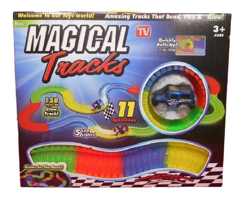 Pista Carros Magic Track Car 150 Piezas Flexible Env Inmedia