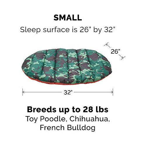 Small Dog Bed Trail Pup Travel Pillow Mat W/ Stuff Sack...